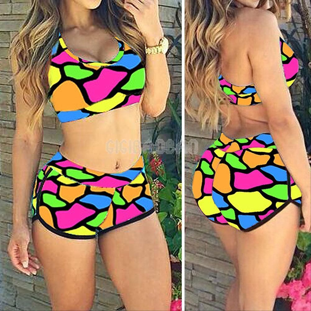 Sexy Women Push Up Padded Bra Bandage Bikini Set Swimsuit Swimwear Bathing Suit
